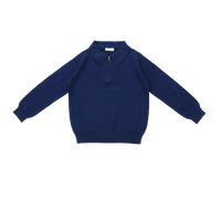 Coco Blanc Navy Zipper Polo (CB2024)