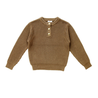 Coco Blanc Taupe Chunky Graphic Sweater (CB2028)