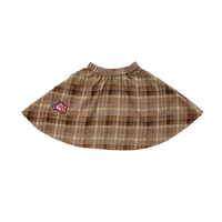 Coco Blanc Plaid Graphic Skirt  (CB2033)