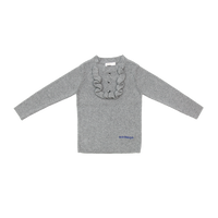 Coco Blanc Grey Ruffle Bib Sweater (CB2045)