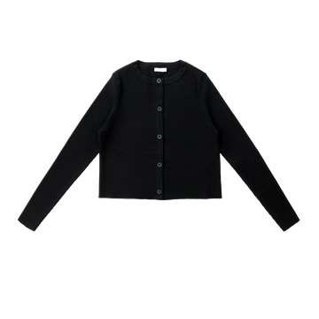 Coco Blanc Black Ribbed Cardigan (CB2064)