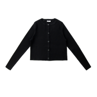 Coco Blanc Black Ribbed Cardigan (CB2064)