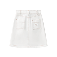 Coco Blanc White Denim Skirt (Pocket In Back)