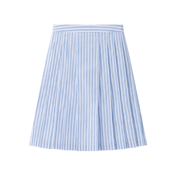 Coco Blanc Striped Pleated Skirt SS26