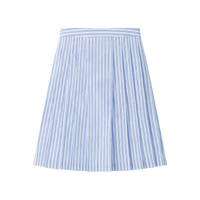 Coco Blanc Striped Pleated Skirt SS26