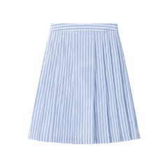 Coco Blanc Striped Pleated Skirt SS26