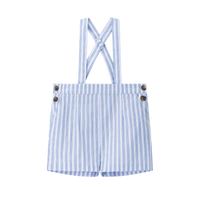 Coco Blanc Striped Suspender Shorts r