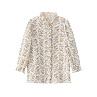 Coco Blanc Floral Blouse- Long Sleeves