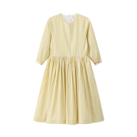 Coco Blanc Yellow Yellow Striped Dress 3/4