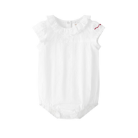 Coco Blanc White Ruffle Collar Romper