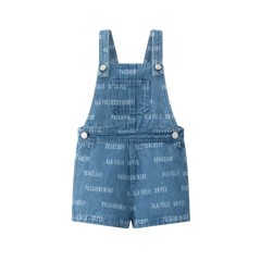 Coco Blanc Blue Denim Printed Denim Overalls SS26