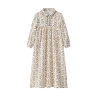 Coco Blanc Floral Floral Dress- 3/4 Sleeves