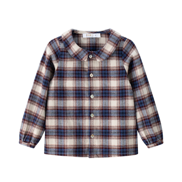 Coco Blanc Burgundy Gingham Plaid Shirt (CB4017)