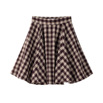 Coco Blanc Burgundy Circle Skirt (CB4029)