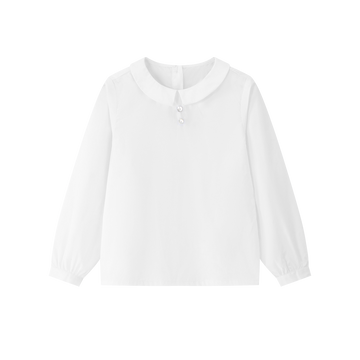 Coco Blanc White Peter Pan Shirt CB4046A