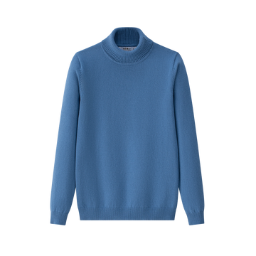Coco Blanc Fine Knit Turtle Neck - Blue CB4049