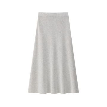 Coco Blanc Marled Grey Knit Skirt (CB4058)