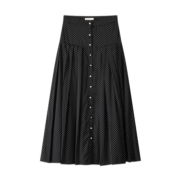 Coco Blanc Black/White Polka Dot Pleated Skirt (CB4066)