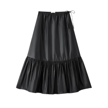 Coco Blanc Black Thin Taffeta Skirt (CB4072)