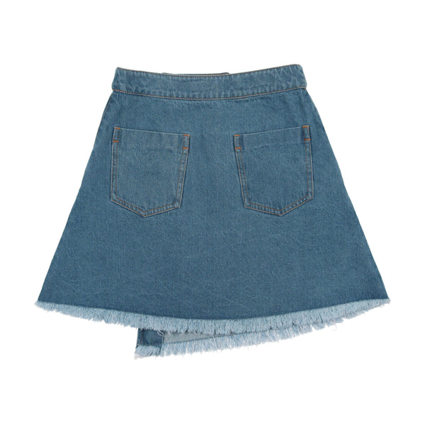 Coco Blanc Blue Denim Button Skirt