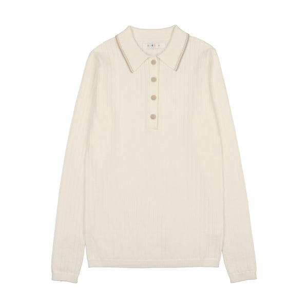 Coco Blanc Ivory Knit Girl Polo