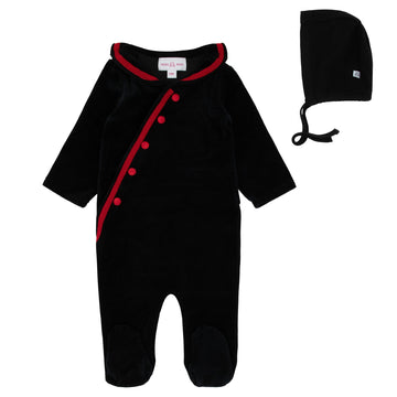 Miss Mini Captain Cozy Shabbos Boy Romper + Bonnet