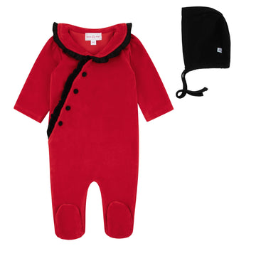 Miss Mini Captain Cozy Shabbos Girl Romper + Bonnet