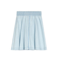 Cabana Chambray Denim Flare Short Skirt