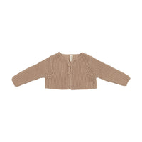 Lilette By Lil Legs Chunky Knit Shrug Taupe