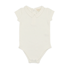 Analogie By Lil Legs Collar Onesie - Off White