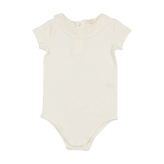 Analogie By Lil Legs Ruffle Onesie SS - Off White