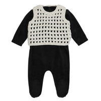 Miss Mini Crochet Shabbos Romper - Boys