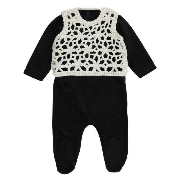 Miss Mini Crochet Shabbos Romper - Girls