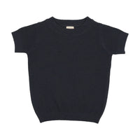 Analogie By Lil Legs Crewneck Sweater Short Sleeve Off Navy