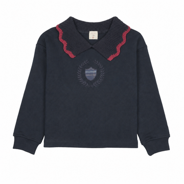 Analogy by Lil Legs Navy/Navy Fan Club Custom Fan Club Girls Sweatshirt Custom