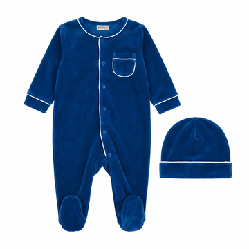 Bopop Blue Grandpa Pajamas - Footie (Pajama Collection) N480