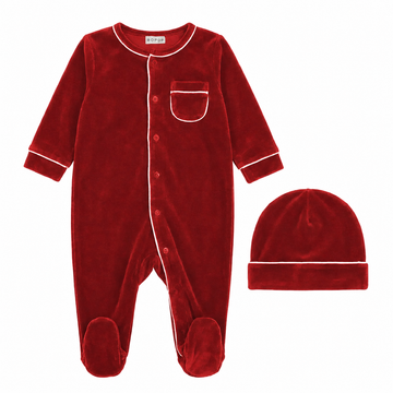 Bopop Red Grandpa Pajamas - Footie (Pajama Collection) N477