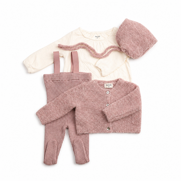Bee & Dee Textured Wool Ensemble - Old Rose (AWD-21)