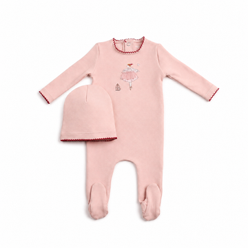 Bee & Dee Kids In Sketch Footie/Beanie - Caramel (AWD-11)
