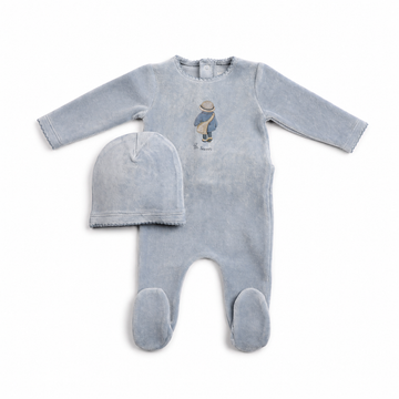 Bee & Dee Au Revoir Footie/Beanie - Blue Horizon (AWD-24A)