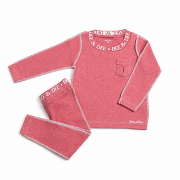 Bee & Dee Heathered Seam Loungewear - Pomegranate (AWD-29)