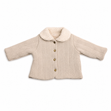 Bee & Dee Sherpa Collar Knit Jacket - Neutral (AWD-08)