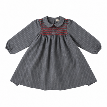 Kipp Cynthia Pinstripe Dress Grey