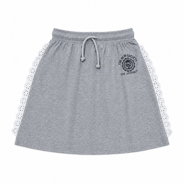 The New Society Ash Special Skirt - Mid Grey Melange