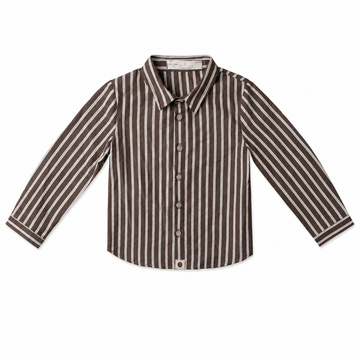 Cottier Leo Stripe Shirt Brown