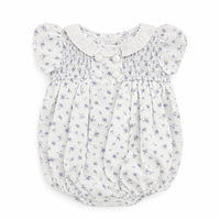 Noma Lavender Floral Smocked Double Button