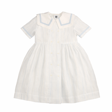 Noma Blue Striped Dress With Sailor Collar NDR408