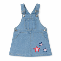 Bopop Pinstripe Stars - Denim Jumper (Denim Star Collection)