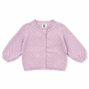 Noma Lavender Pointelle Cardigan