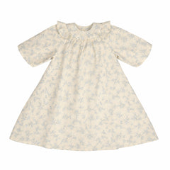 Noma Blue Stripe Eyelet Print Dress